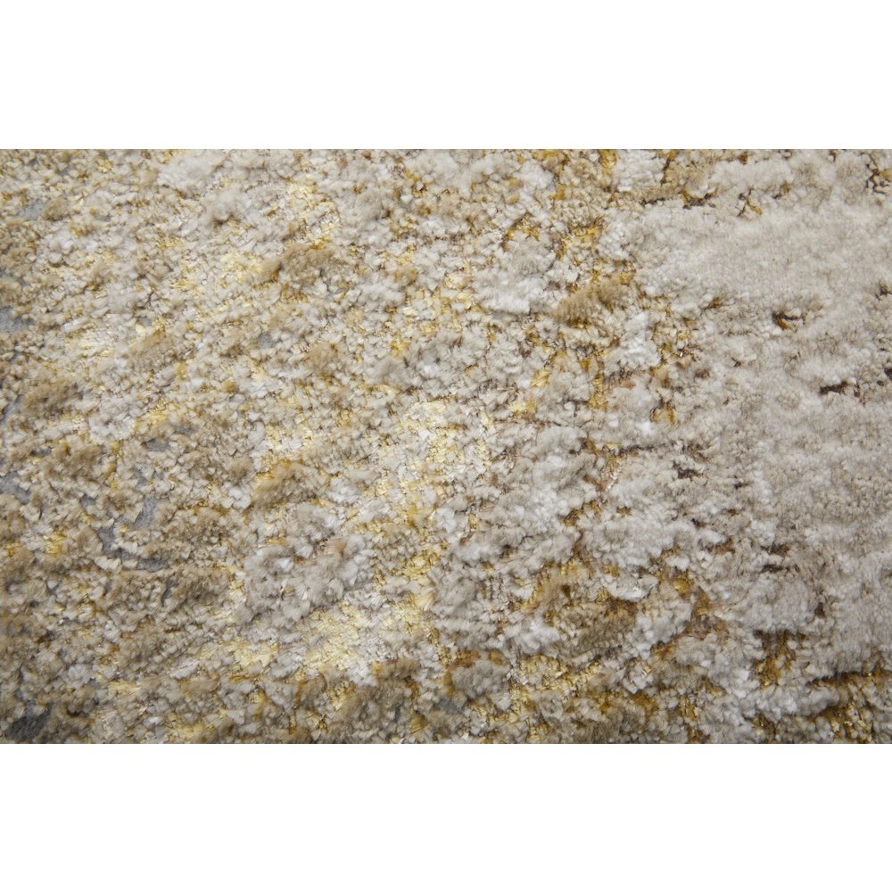 Aura Modern Abstract, Ivory/Brown/Gray, 3'-11" x 6' Accent Rug. Picture 6