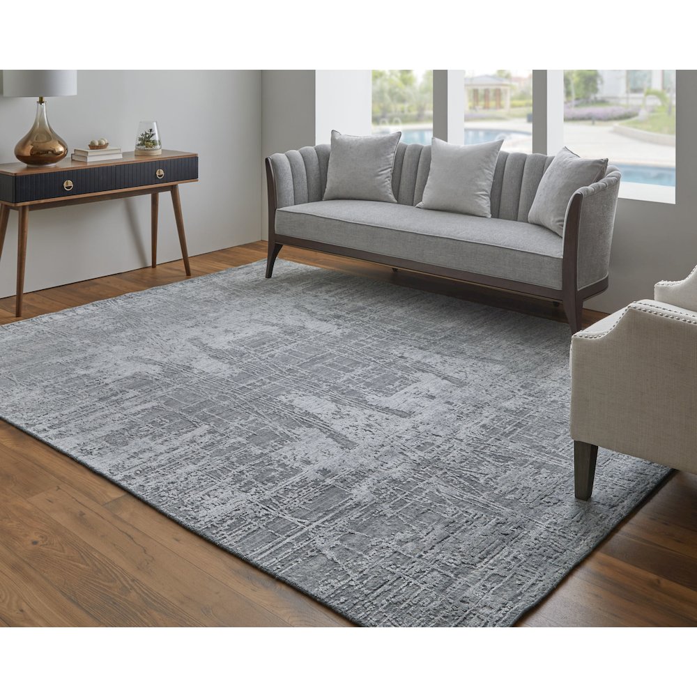Eastfield Modern Abstract, Gray, 9' x 12' Area Rug. Picture 2