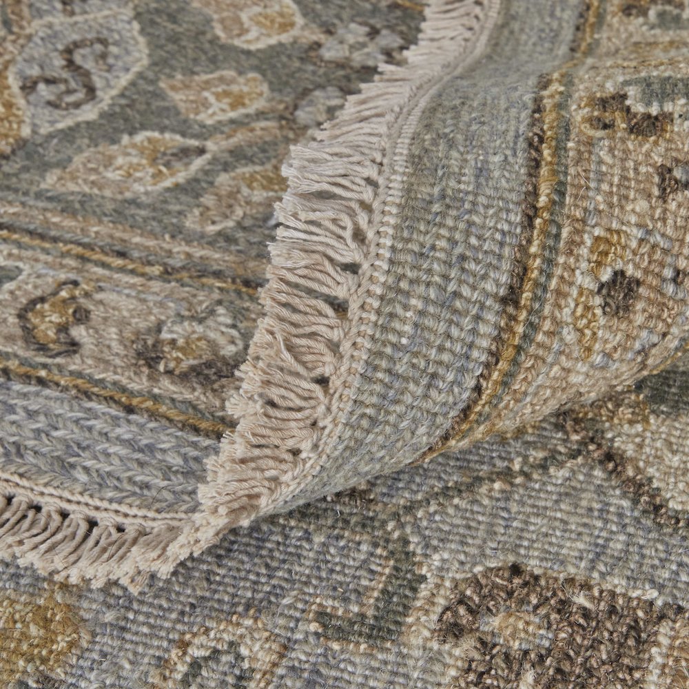 Corbitt Traditional Oriental, Blue/Gold/Gray, 8'-6" x 11'-6" Area Rug. Picture 7