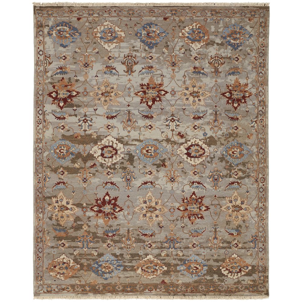 Leylan Transitional Floral & Botanical, Brown/Tan/Gray, 3'-6" x 5'-6" Accent Rug. Picture 1
