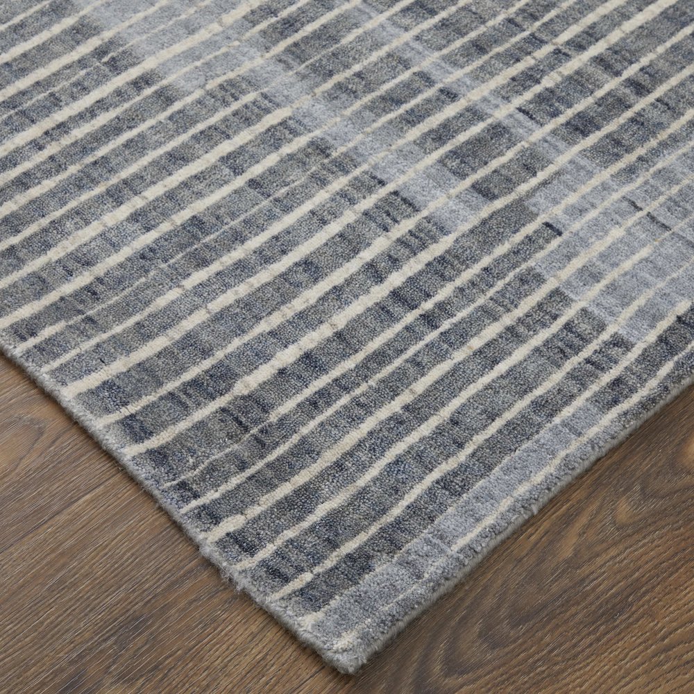 Eastfield Modern Abstract, Blue/Ivory/Gray, 4' x 6' Accent Rug. Picture 3