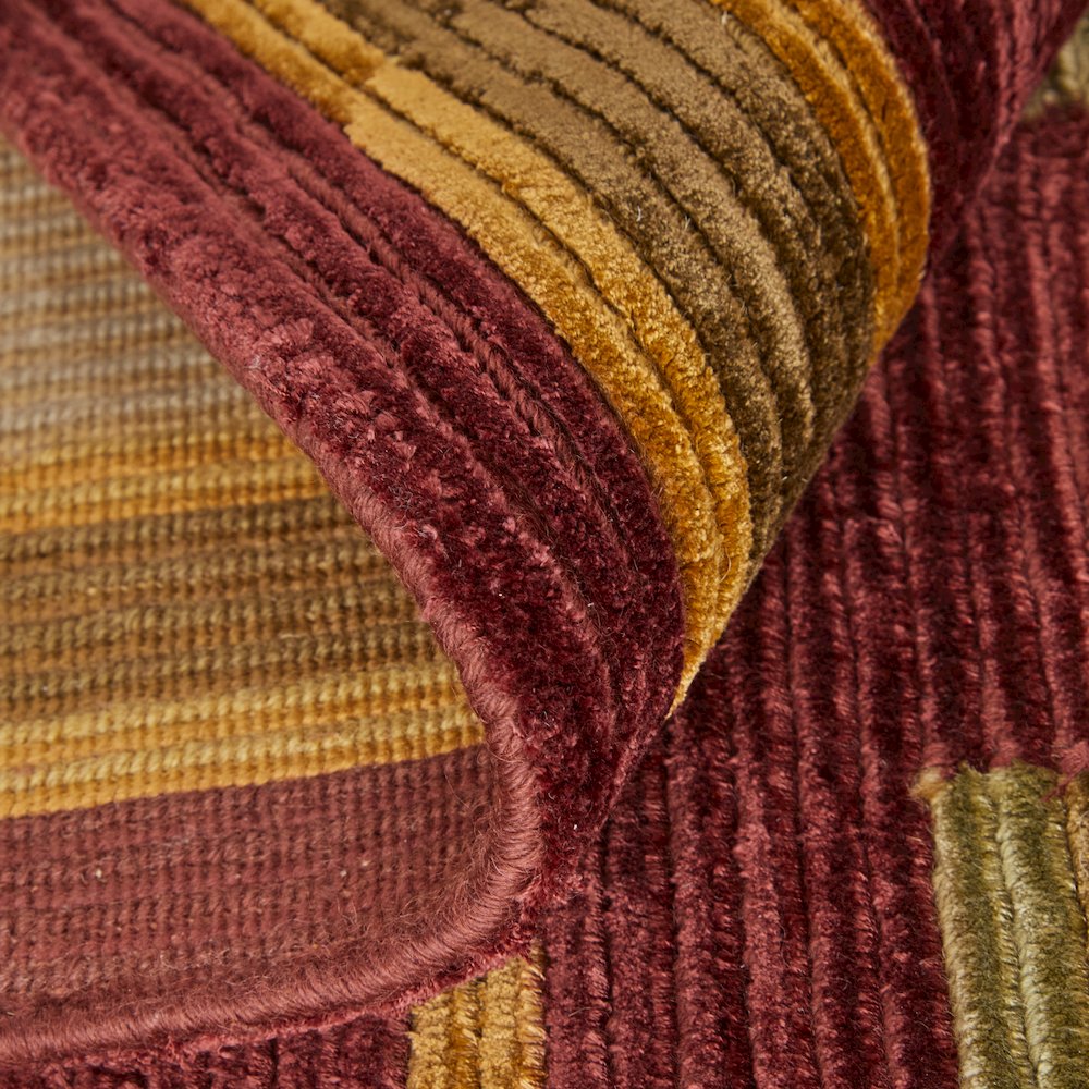 Keystone Transitional Stripes, Gold/Green/Red, 8'-6" x 11'-6" Area Rug. Picture 6
