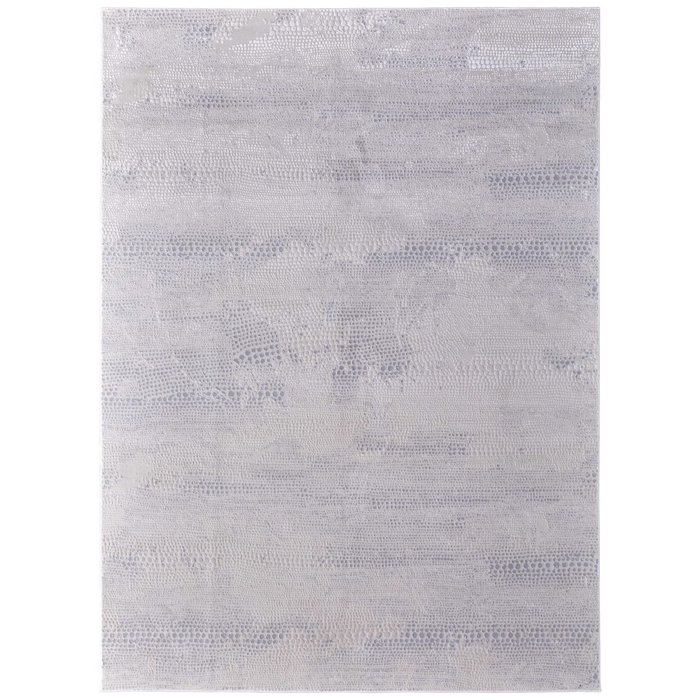 Prasad Modern Distressed, Ivory/Silver/Gray, 8' x 11' Area Rug. Picture 1