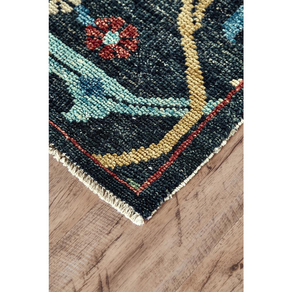 Piraj Nordic Hand Knot Wool Accent Rug, Sapphire Blue/Turqiouse, 2ft x 3ft, 7216454FBLU000P00. Picture 3