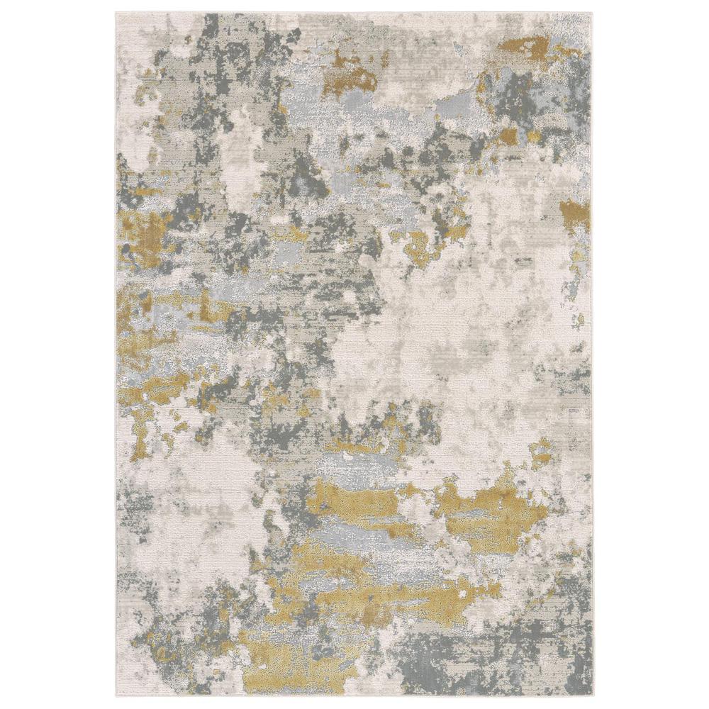 Waldor Metallic Abstract Rug, Golden Glow/Ivory, 10ft x 13ft - 2in Area Rug, 7353970FGLDBIRH13. Picture 2