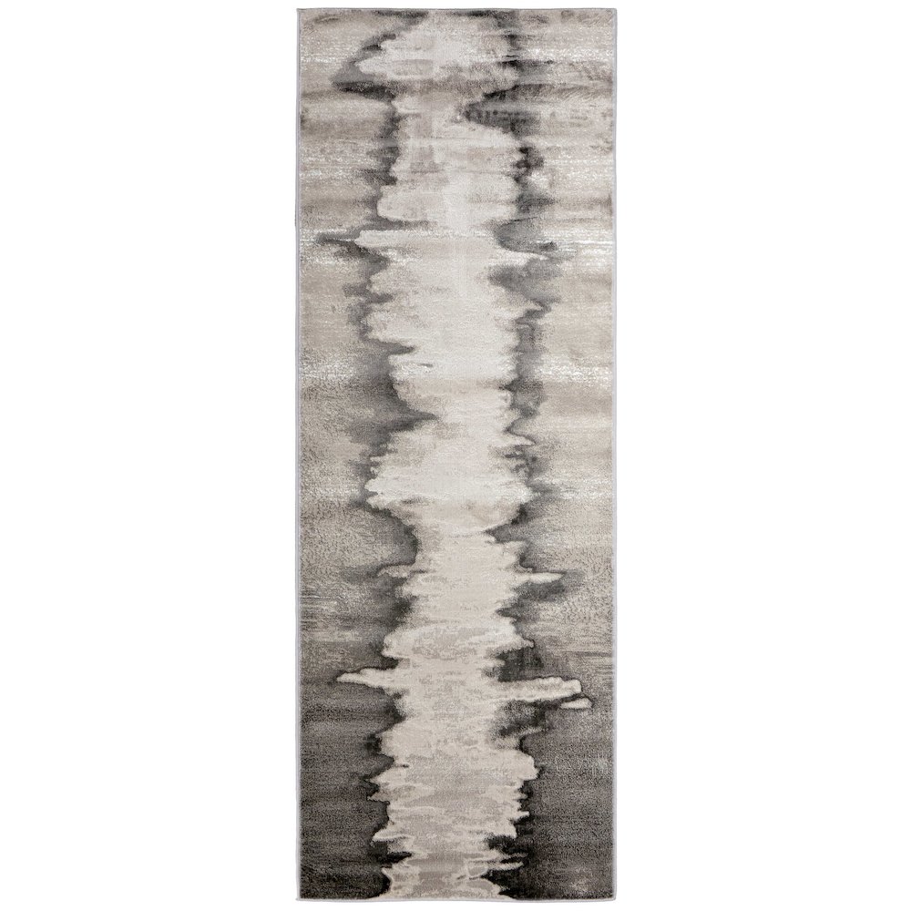 Micah Modern Abstract, Gray/Taupe/Ivory, 2'-10" x 7'-10" Runner. Picture 1