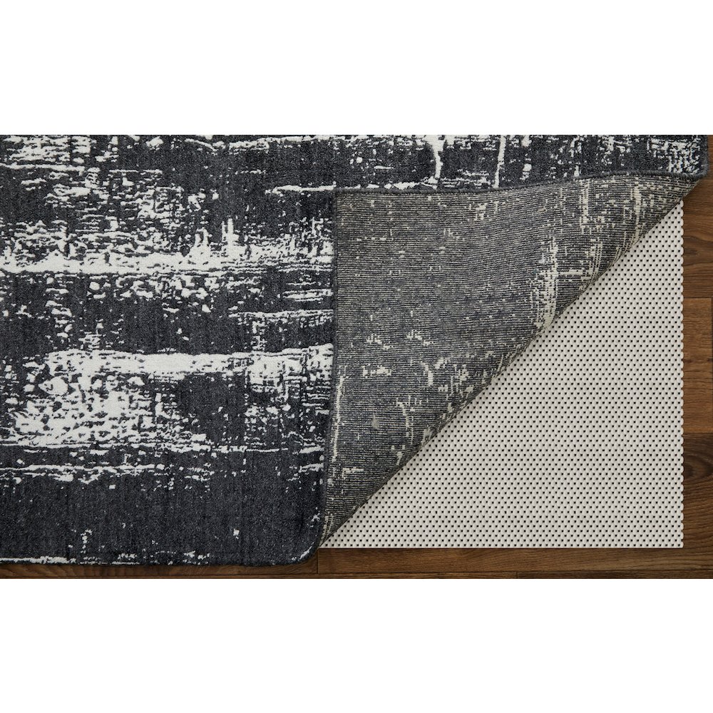 Coda Modern Abstract, Black/White, 2' x 3' Accent Rug. Picture 4