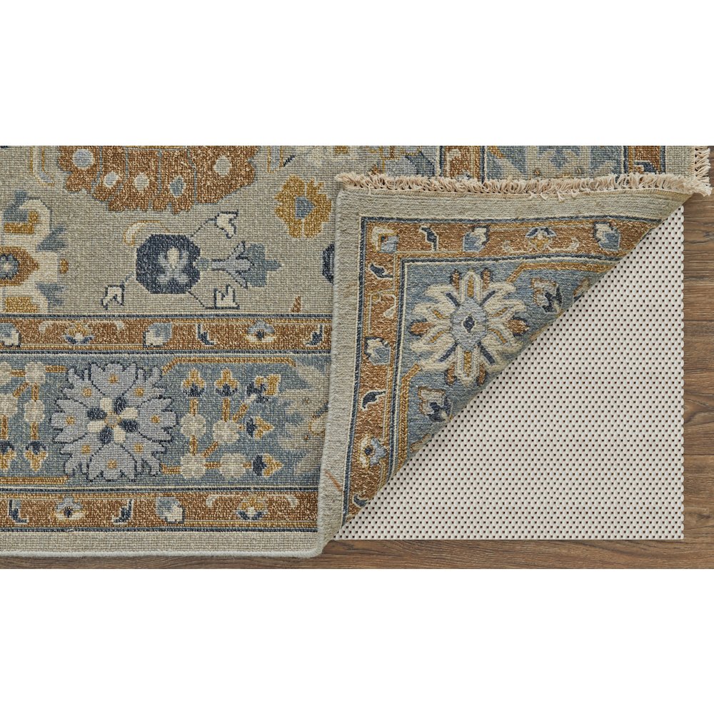 Corbitt Traditional Oriental, Blue/Brown/Gray, 2' x 3' Accent Rug. Picture 4