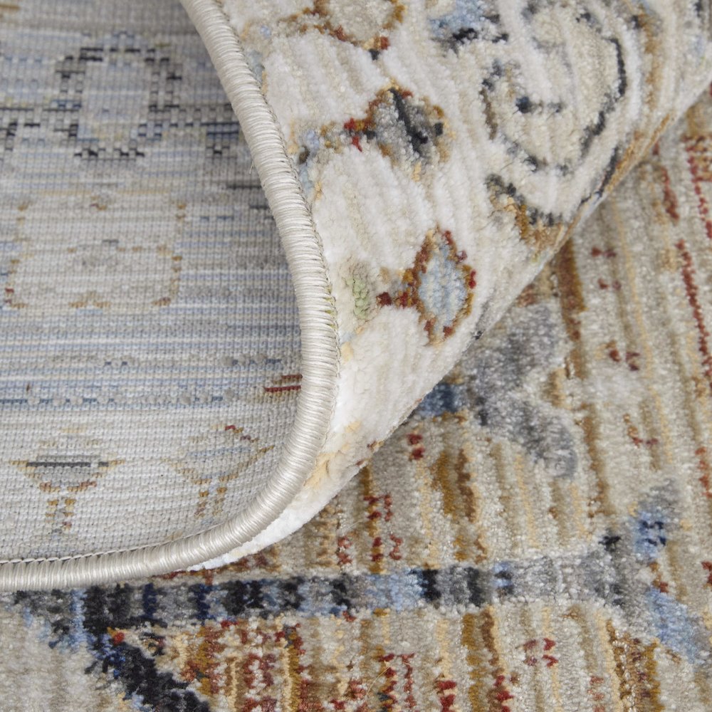 Melrose Transitional Distressed, Ivory/Red/Blue, 2' x 3' Accent Rug. Picture 6