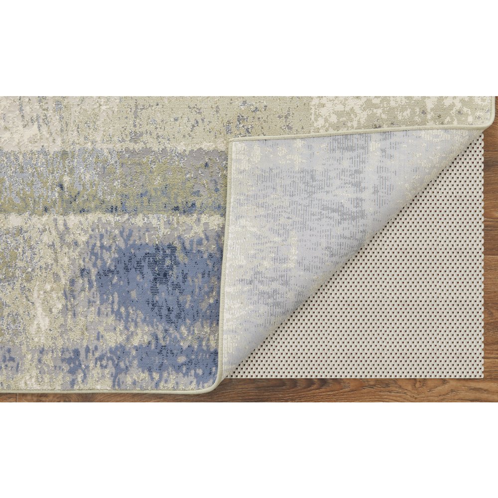 Clio Modern Abstract, Blue/Green/Ivory, 10' x 13'-2" Area Rug. Picture 4