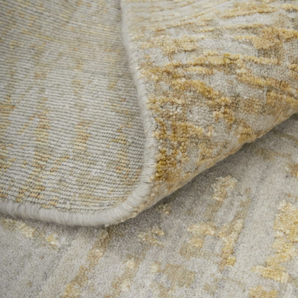 Eastfield Modern Abstract, Yellow/Ivory/Gold, 5' x 8' Area Rug. Picture 7