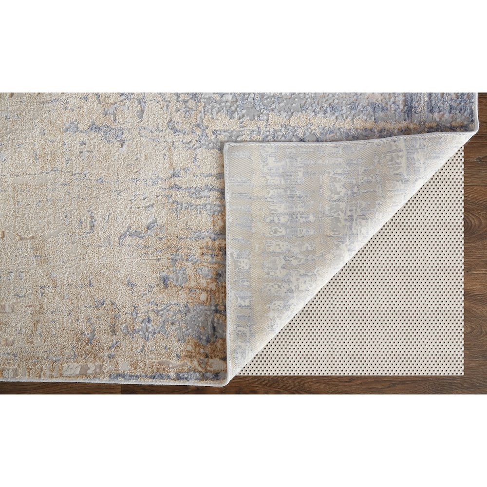 Laina Transitional Gradient & Ombre, Tan/Brown/Blue, 3' x 5' Accent Rug. Picture 4