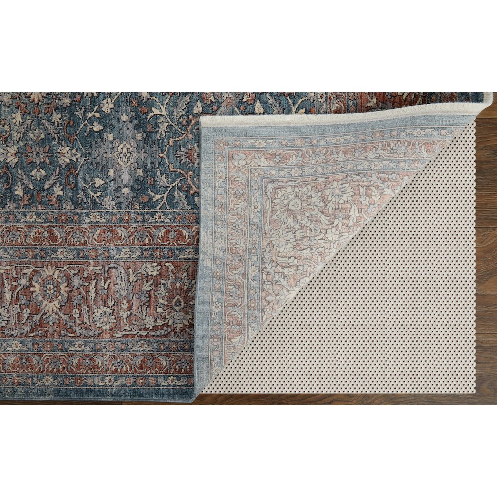 Marquette Transitional Oriental, Blue/Red, 5' x 7'-2" Area Rug. Picture 4
