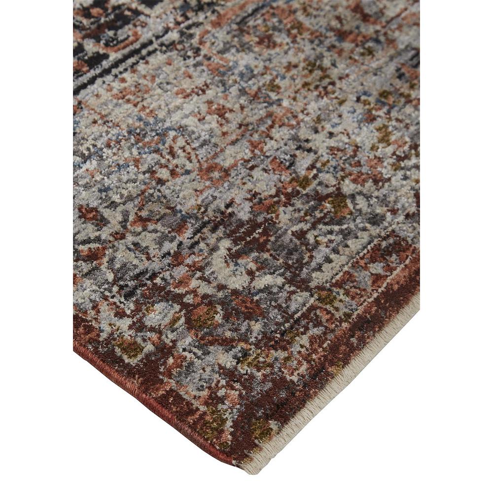 Caprio Space Dyed Medallion Rug, Rust/Tan/Black, 7ft - 10in x 10ft Area Rug, 9203960FRST000F10. Picture 3