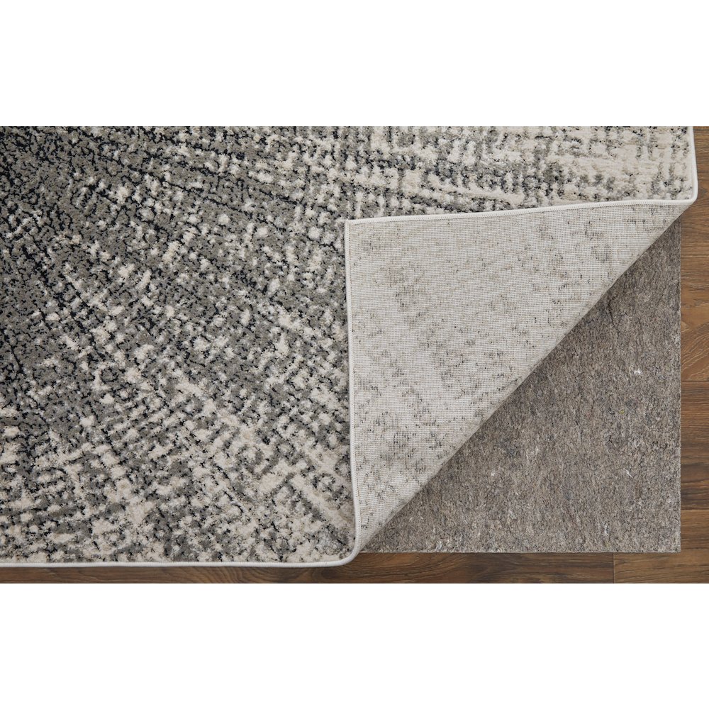 Micah Modern Abstract, Ivory/Gray/Blue, 6'-7" x 9'-6" Area Rug. Picture 4