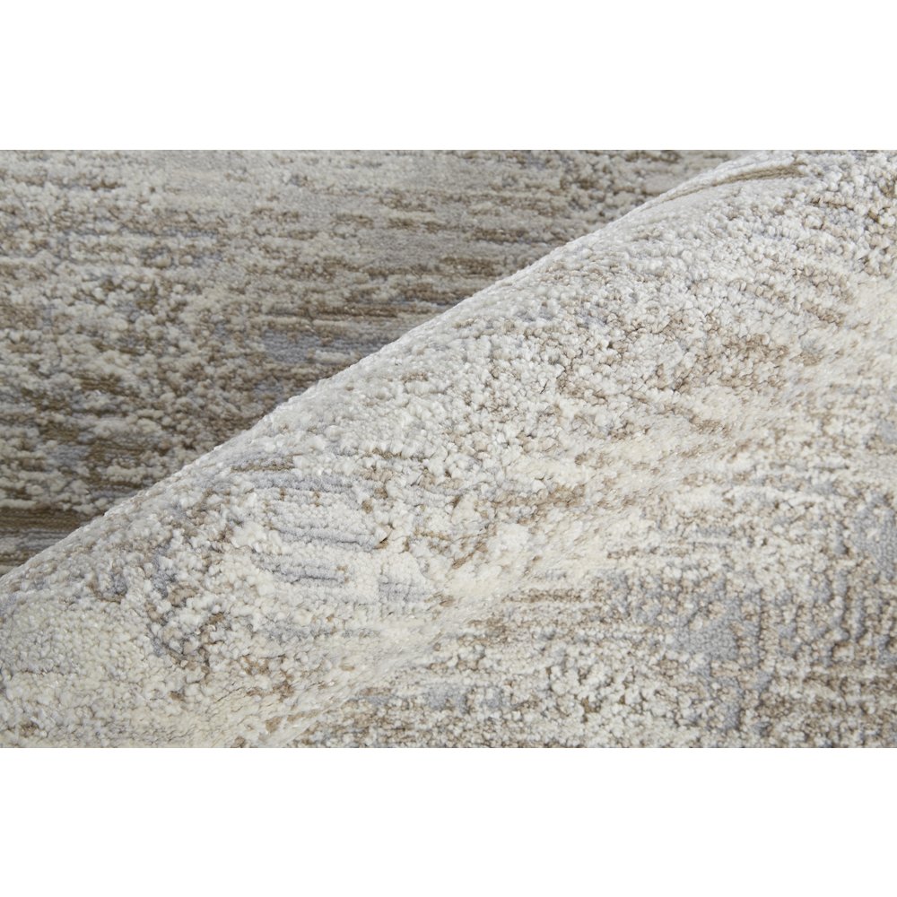 Vancouver Modern Abstract, Ivory/Gray/Tan, 6'-7" x 9'-6" Area Rug. Picture 5