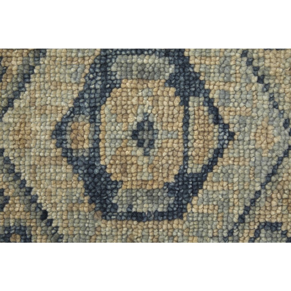 Fillmore Traditional Diamond, Blue/Ivory, 2' x 3' Accent Rug. Picture 6