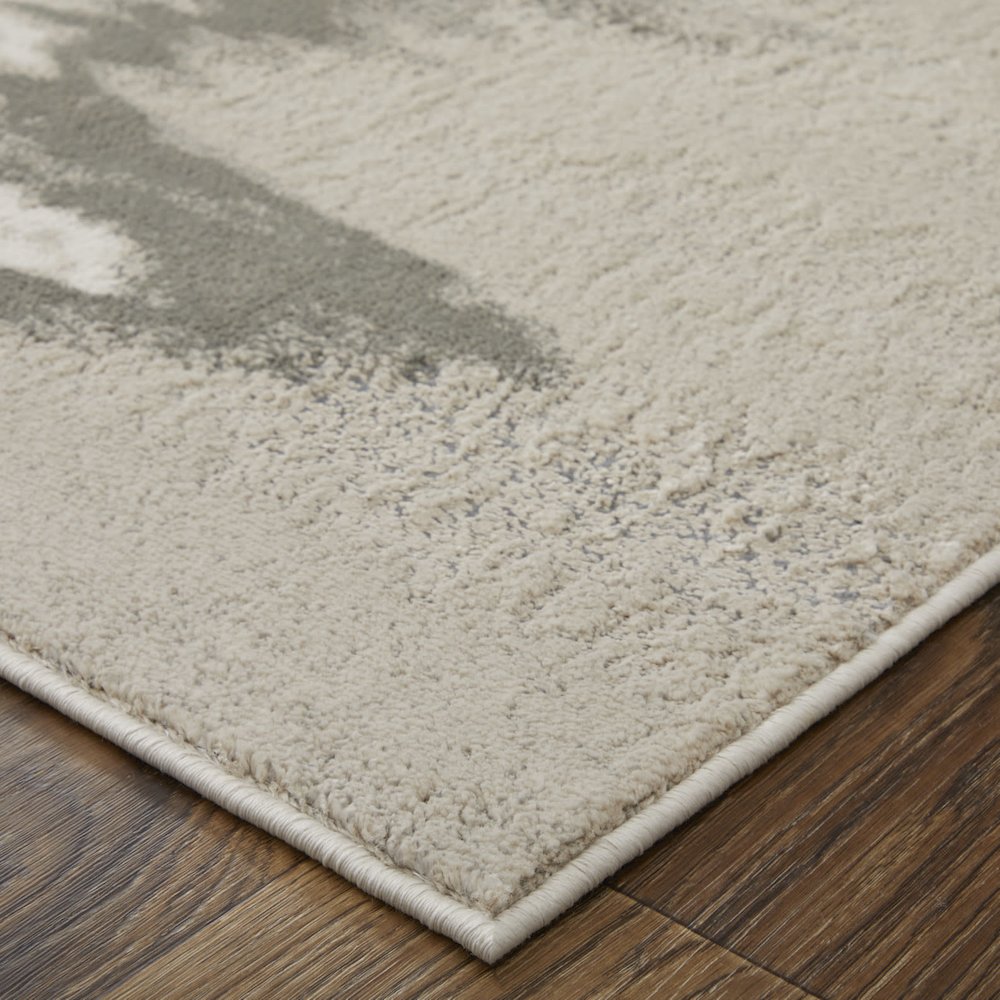 Micah Modern Abstract, Gray/Taupe/Ivory, 2'-10" x 7'-10" Runner. Picture 3