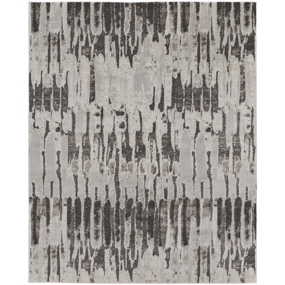 Vancouver Modern Abstract, Ivory/Brown/Gray, 4' x 6' Accent Rug. Picture 1