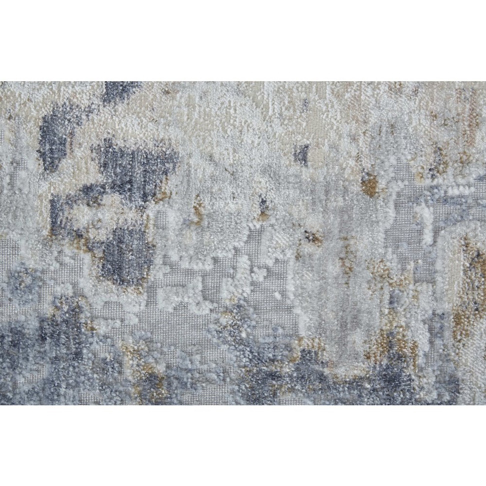 Laina Transitional Abstract, Ivory/Gray/Blue, 3' x 5' Accent Rug. Picture 6