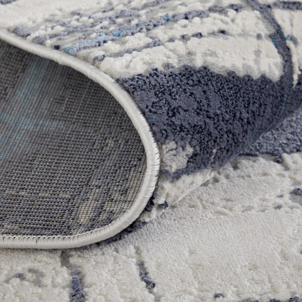Indio Modern Abstract, Ivory/Blue/Gray, 10' x 13'-2" Area Rug. Picture 7