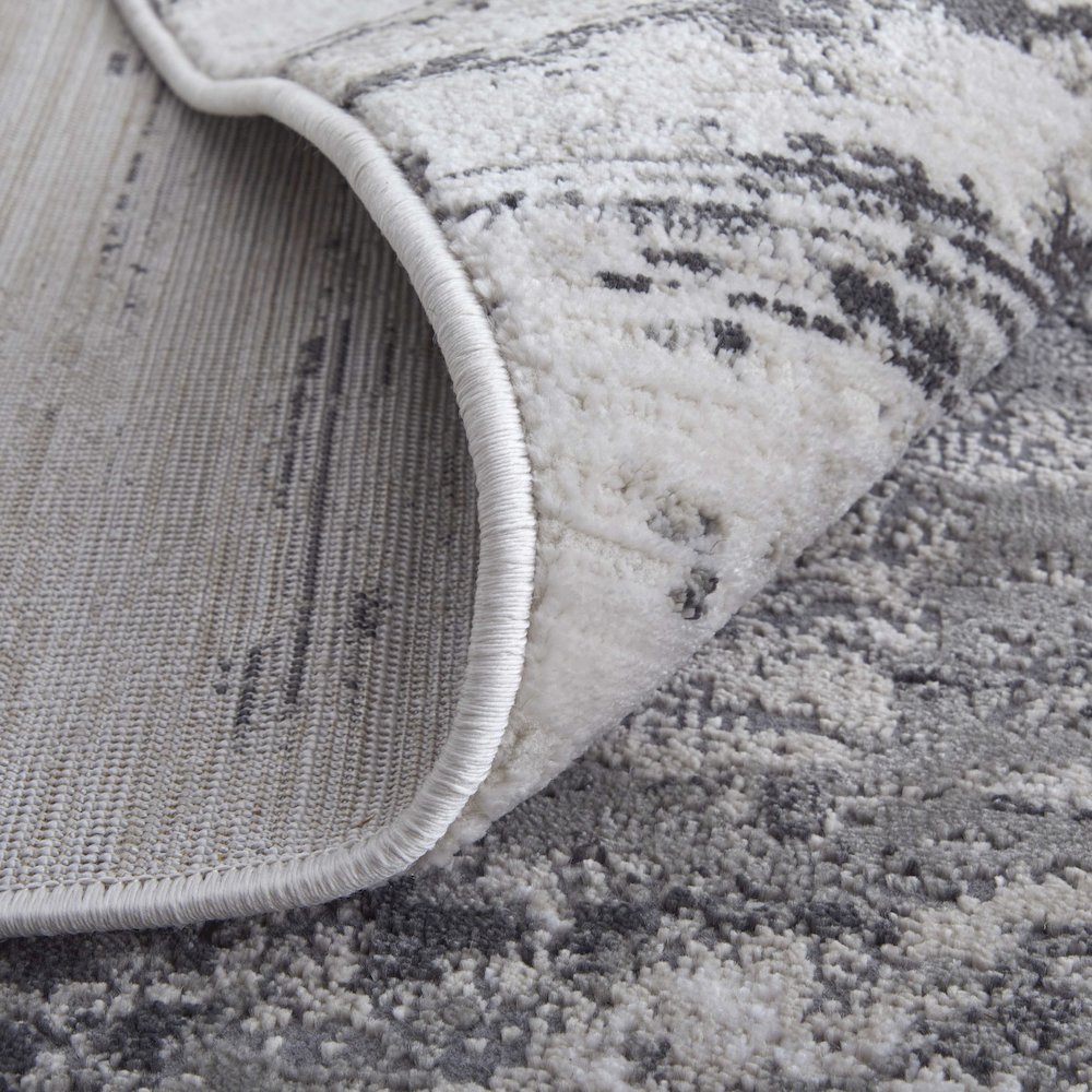 Prasad Modern Abstract, Ivory/Gray/Taupe, 10' x 13'-2" Area Rug. Picture 8