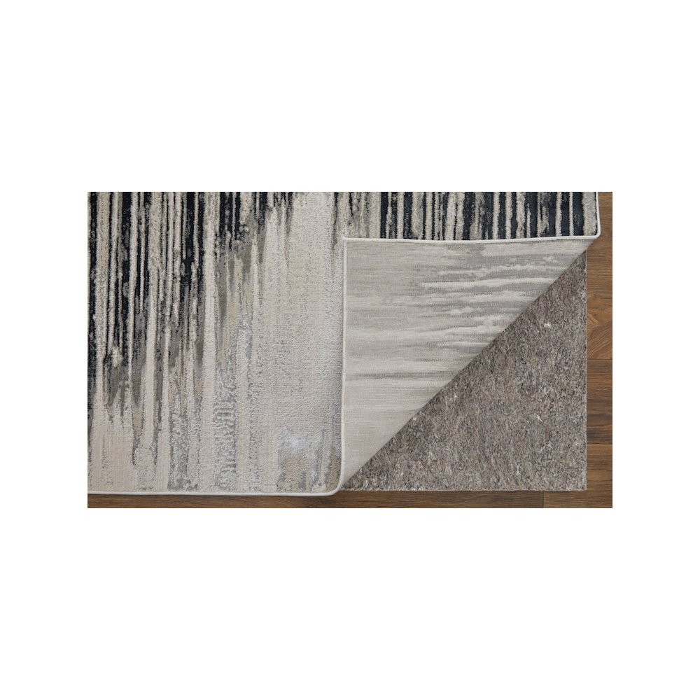 Micah Modern Diamond, Black/Silver/Taupe, 1'-8" x 2'-10" Accent Rug. Picture 4