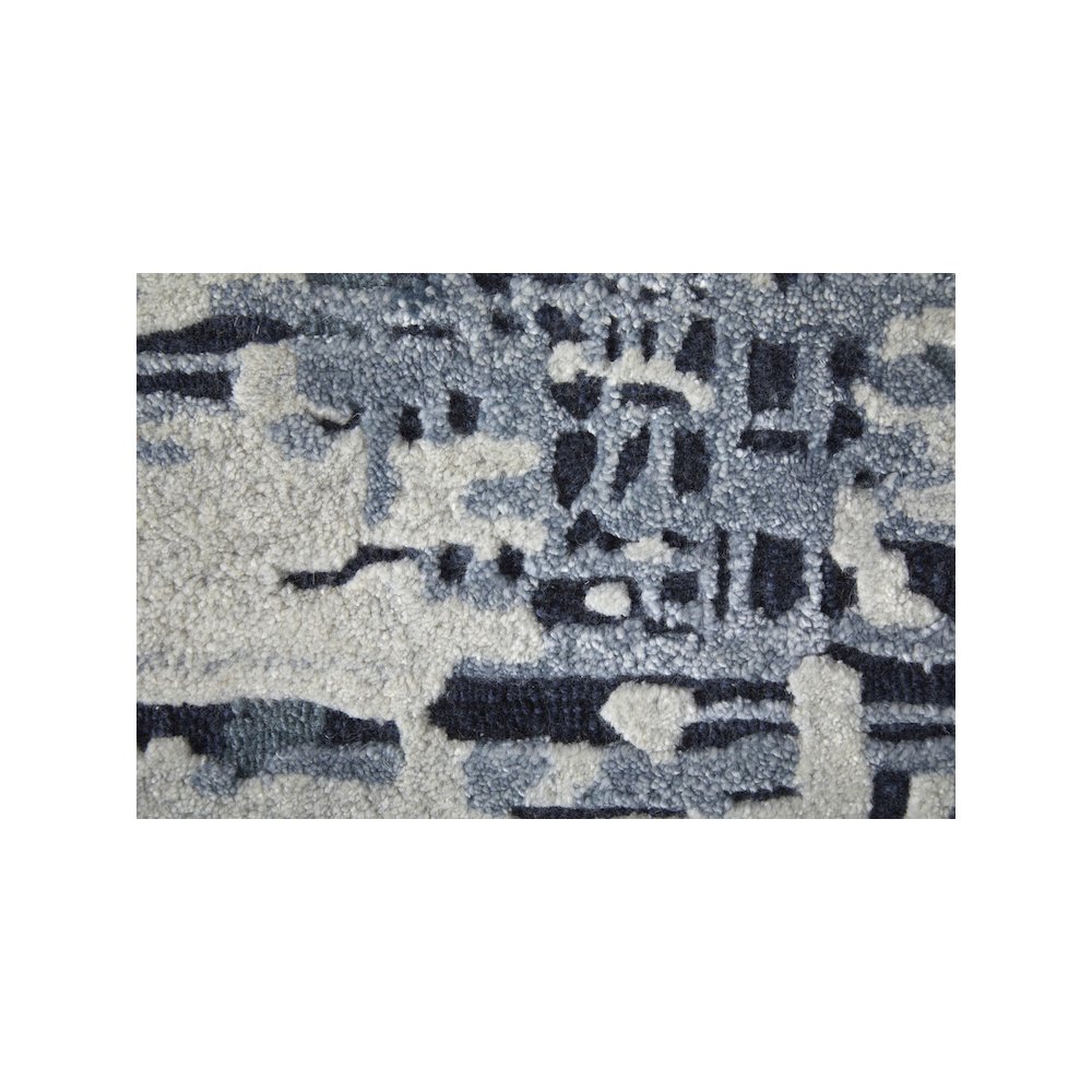 Zarah Modern Abstract, Blue/Ivory, 3'-6" x 5'-6" Accent Rug. Picture 6