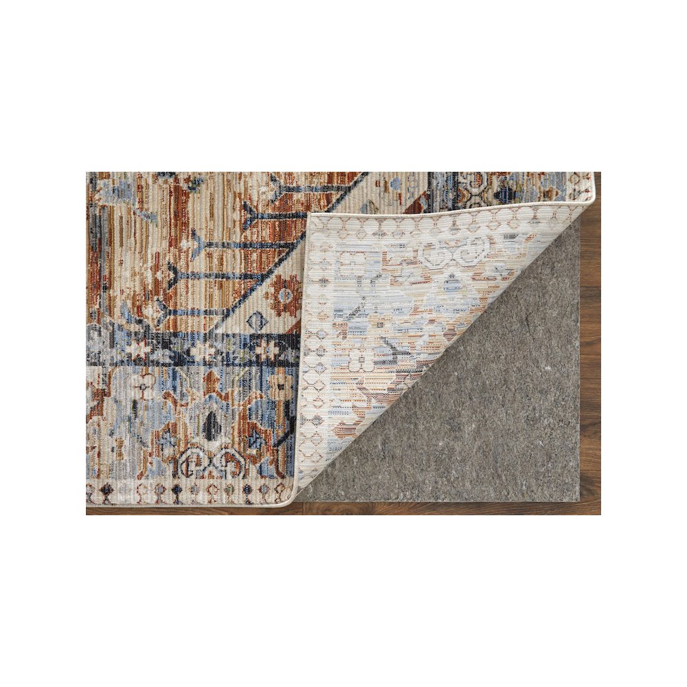 Melrose Transitional Distressed, Ivory/Red/Blue, 2' x 3' Accent Rug. Picture 3