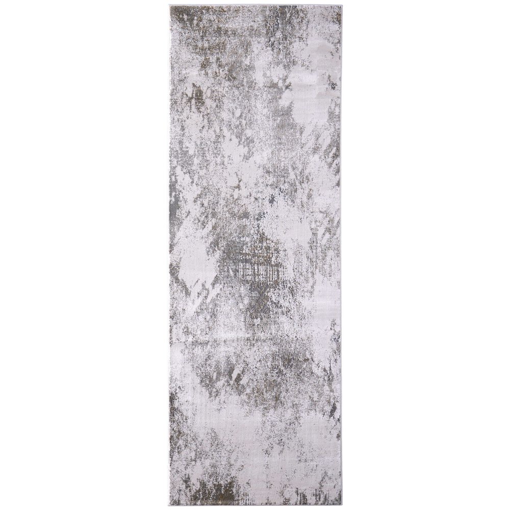 Waldor Modern Abstract, Gray/Silver/Taupe, 2'-10" x 7'-10" Runner. Picture 1