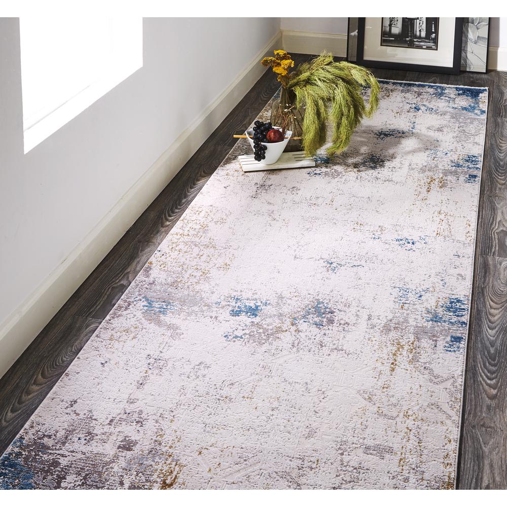 Cadiz Gradient Luster Rug, Ivory/Light Blue, 3ft - 1in x 10ft, Runner, 8663889FIVYBLUI89. Picture 1