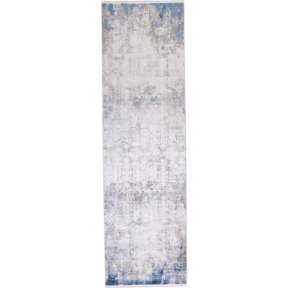 Cadiz Gradient Luster Rug, Ivory/Light Blue, 3ft - 1in x 10ft, Runner, 8663889FIVYBLUI89. Picture 2