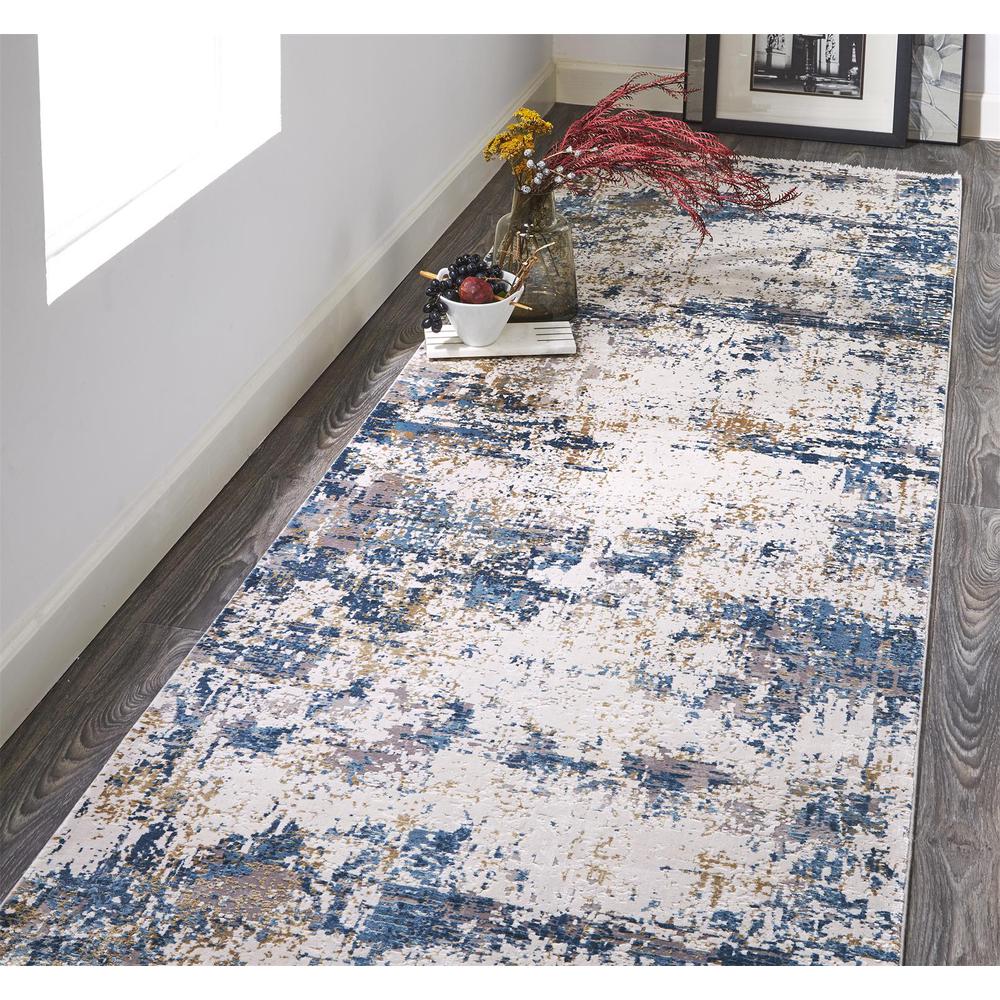 Cadiz Gradient Luster Rug, Light Blue/Ivory, 3ft - 1in x 10ft, Runner, 8663891FBLUIVYI89. Picture 1