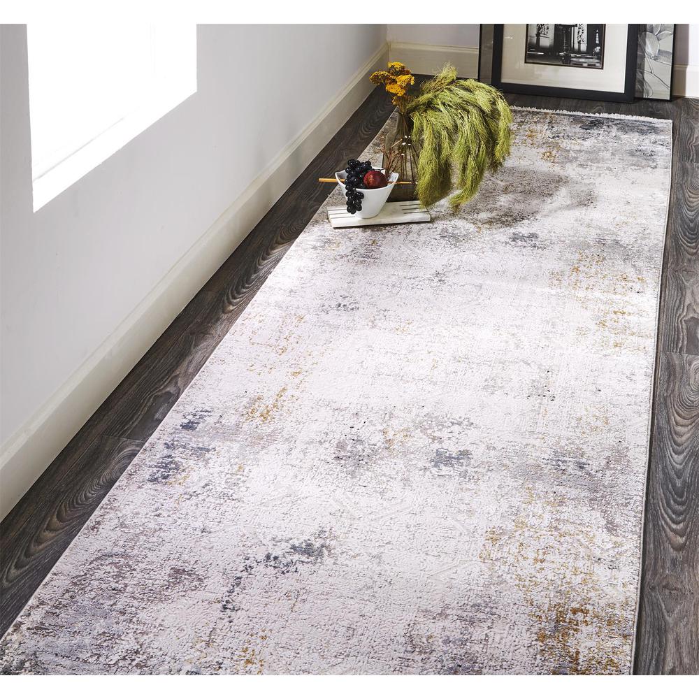 Cadiz Gradient Luster Rug, Light Gray/Ivory, 3ft - 1in x 10ft, Runner, 8663892FLGYIVYI89. Picture 1