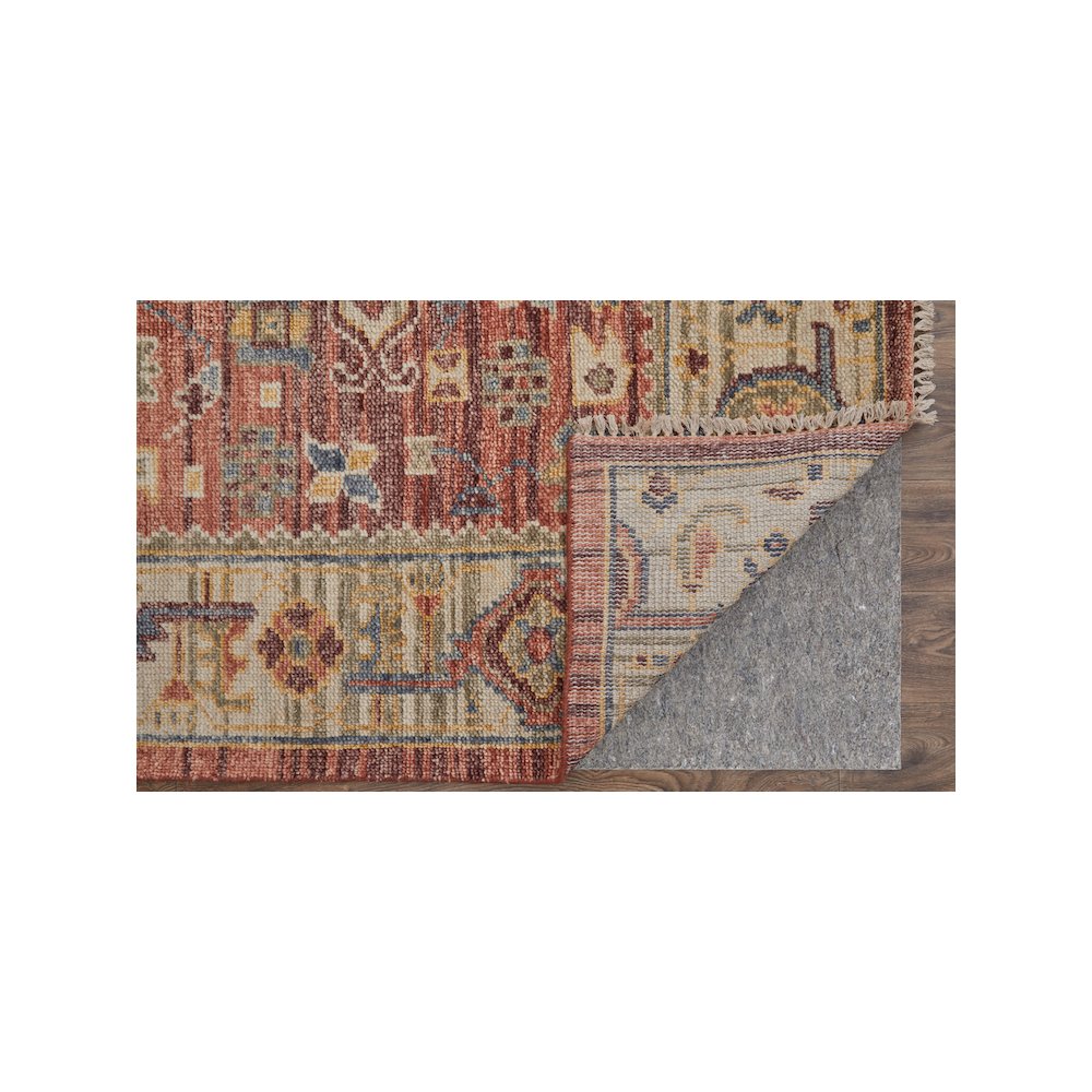 Fillmore Transitional Medallion, Red/Ivory/Gold, 2' x 3' Accent Rug. Picture 4