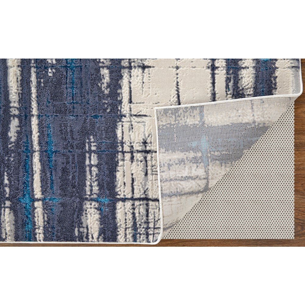 Indio Modern Abstract, Ivory/Blue/Gray, 9'-2" x 12' Area Rug. Picture 4