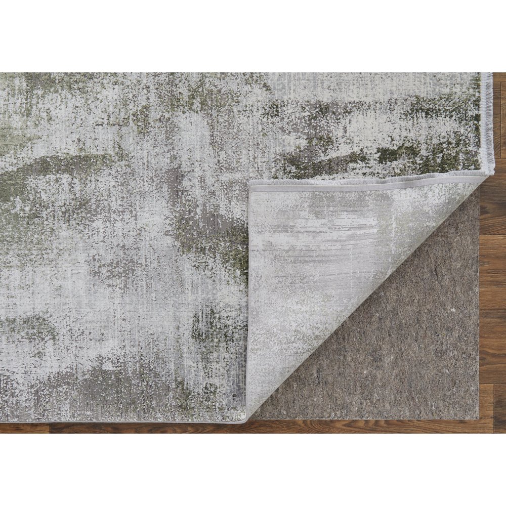 Cadiz Modern Ikat, Gray/Green/Silver, 3'-1" x 5' Accent Rug. Picture 4