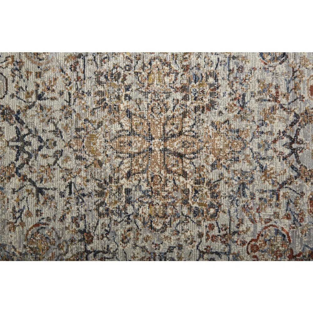 Kaia Transitional Medallion, Tan/Orange/Blue, 2'-6" x 10' Runner. Picture 6