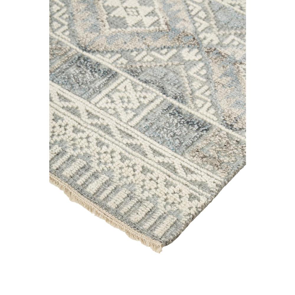 Payton Geometric Tribal Rug, Aqua Blue/Ivory/Gray, 9ft-6in x 13ft-6in Area Rug, 9806495FGRYBLUH50. Picture 3