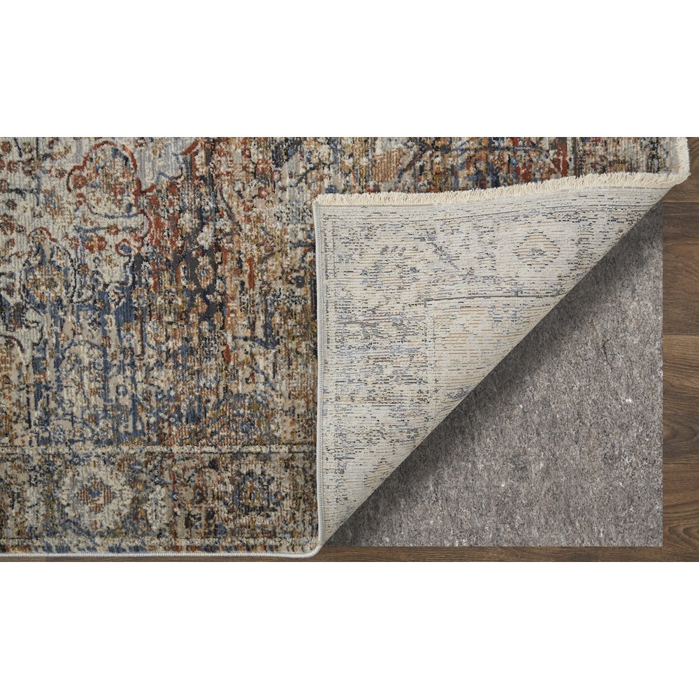 Kaia Transitional Medallion, Tan/Orange/Blue, 2'-6" x 10' Runner. Picture 4