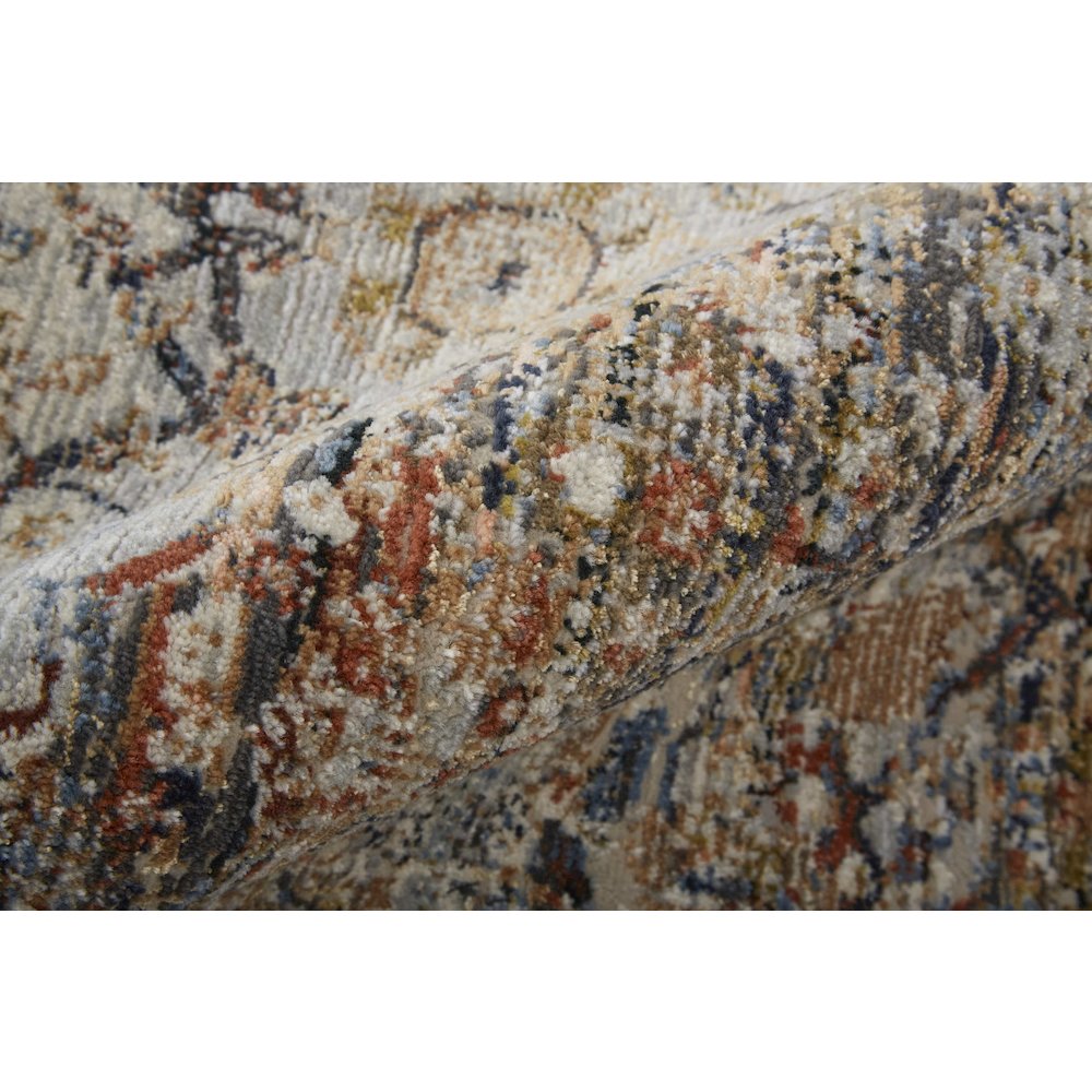 Kaia Transitional Medallion, Tan/Orange/Blue, 2'-6" x 10' Runner. Picture 5