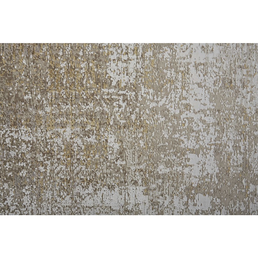 Cadiz Modern Abstract, Taupe/Ivory/Gold, 7'-9" x 11' Area Rug. Picture 6