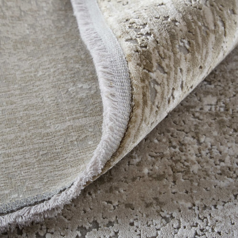 Cadiz Modern Abstract, Tan/Ivory/Gray, 11'-6" x 14'-6" Area Rug. Picture 7