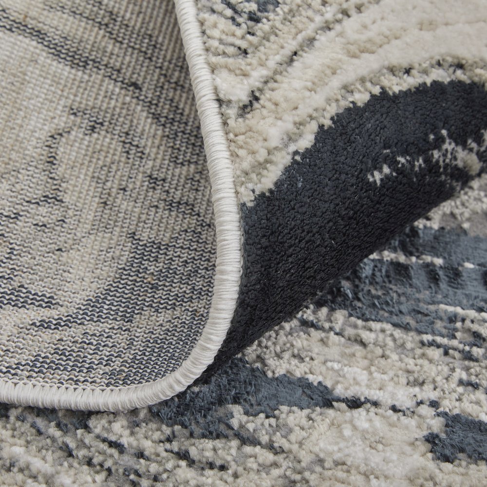 Micah Modern Abstract, Ivory/Black/Taupe, 10' x 13'-2" Area Rug. Picture 7