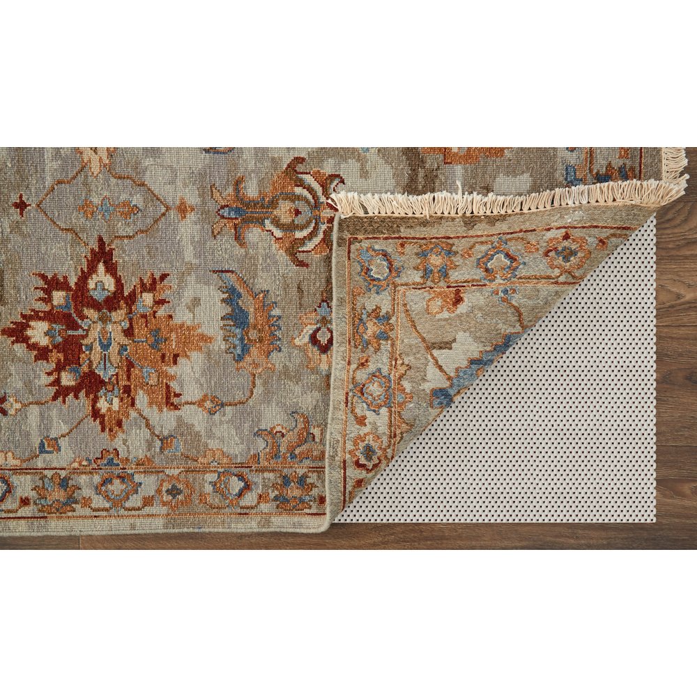 Leylan Transitional Floral & Botanical, Brown/Tan/Gray, 2' x 3' Accent Rug. Picture 4