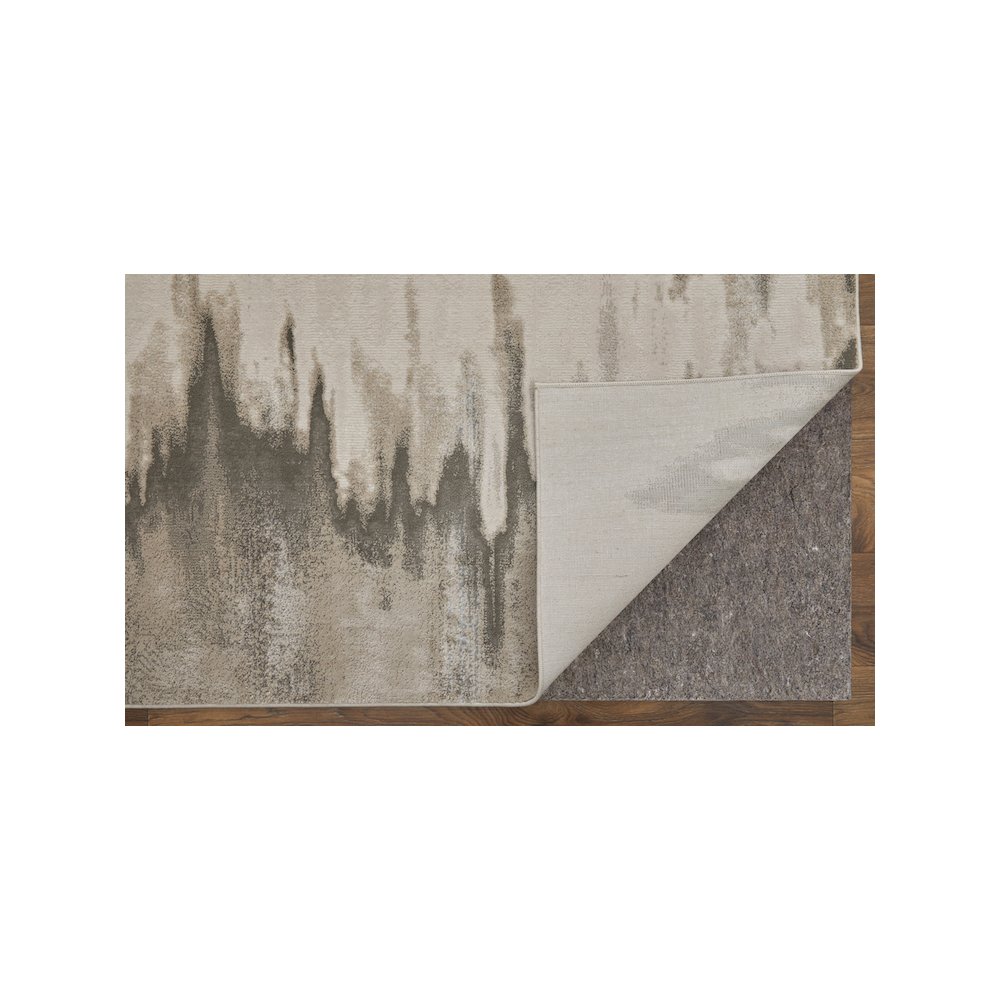 Micah Modern Abstract, Gray/Taupe/Ivory, 10' x 13'-2" Area Rug. Picture 4