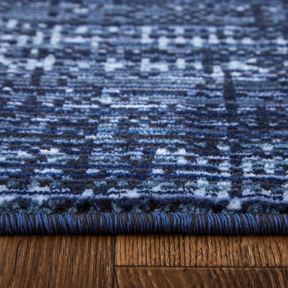 Deja Modern Solid, Blue/Black, 2' x 3' Accent Rug. Picture 7