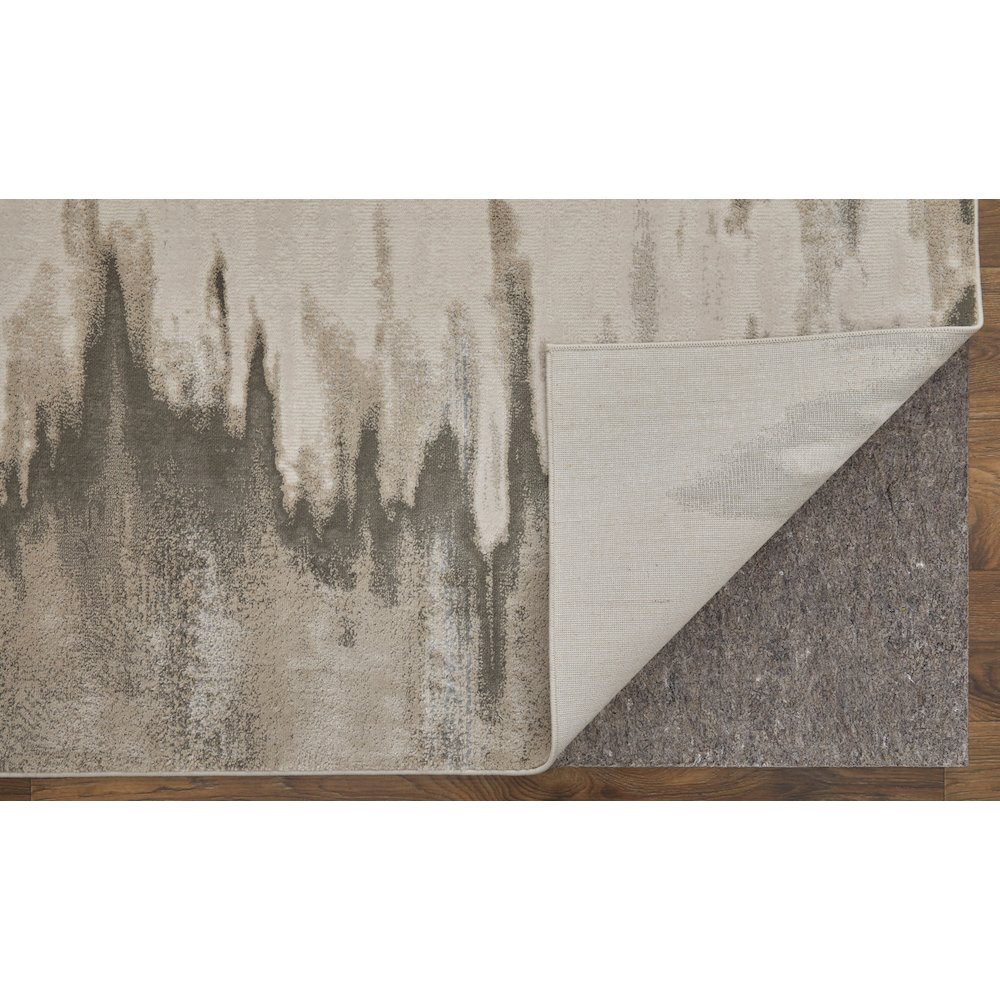 Micah Modern Abstract, Gray/Taupe/Ivory, 1'-8" x 2'-10" Accent Rug. Picture 4