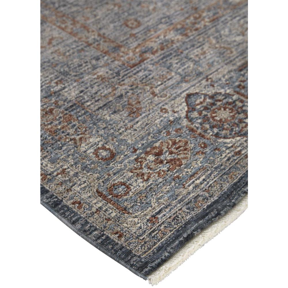 Marquette Rustic Persian Farmhouse Area Rug, Denim Blue/Rust, 9ft-6in x 12ft-7in, MRQ3778FBLU000H07. Picture 3