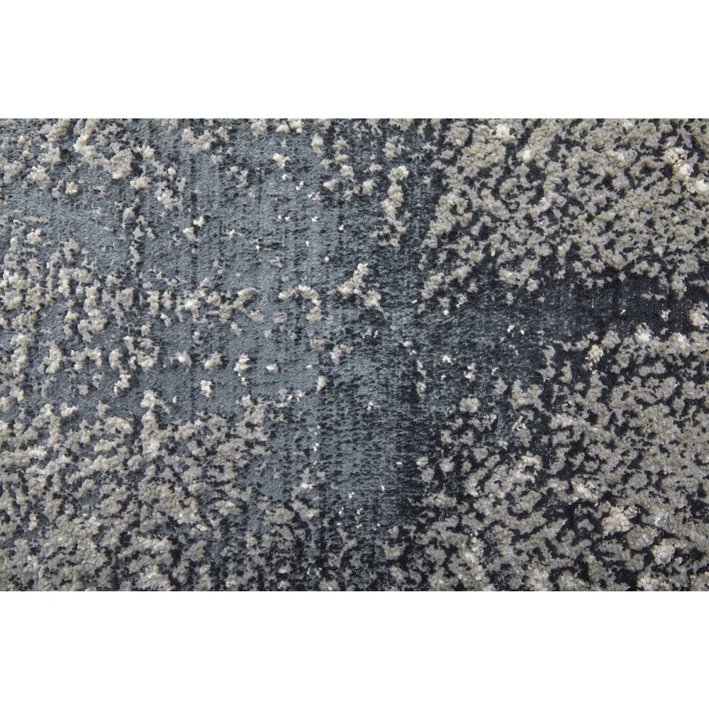 Micah Modern Abstract, Ivory/Gray/Blue, 1'-8" x 2'-10" Accent Rug. Picture 6